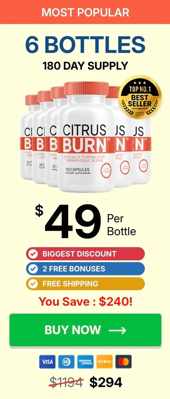 CitrusBurn price 6 bottle